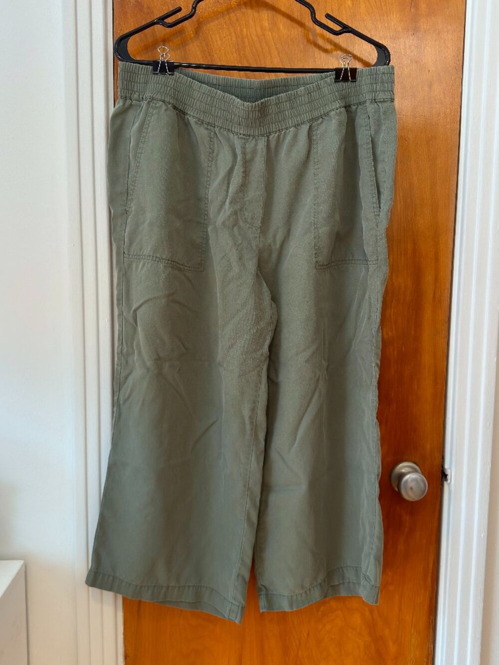 Hilary Radley Wide Leg Pull On Capris (L)